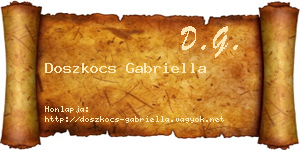 Doszkocs Gabriella névjegykártya