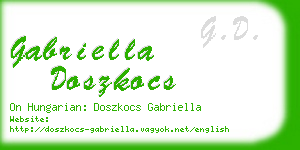 gabriella doszkocs business card